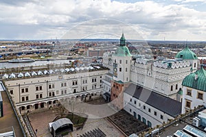 High angle view at The Ducal Castle in Szczecin, Poland photo